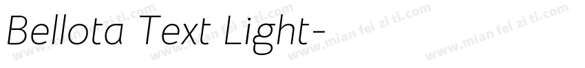 Bellota Text Light字体转换